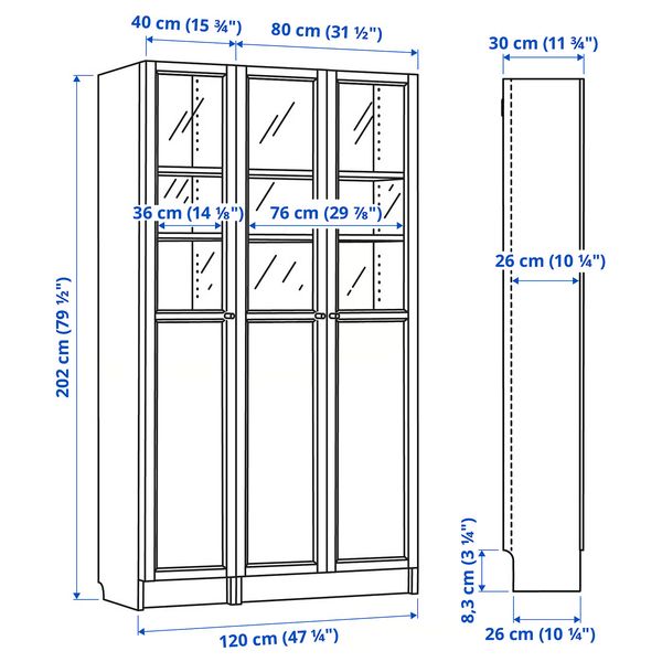 IKEA, дополнительный ракурс - схема-чертеж с размерами