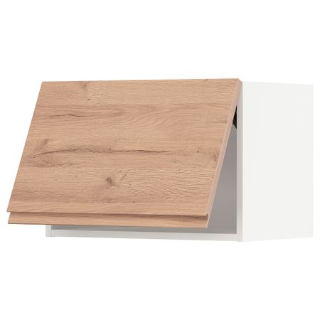 Навесной горизонтальный шкаф, белый/Воксторп под дуб 60x40 см IKEA METOD МЕТОД 494.142.06