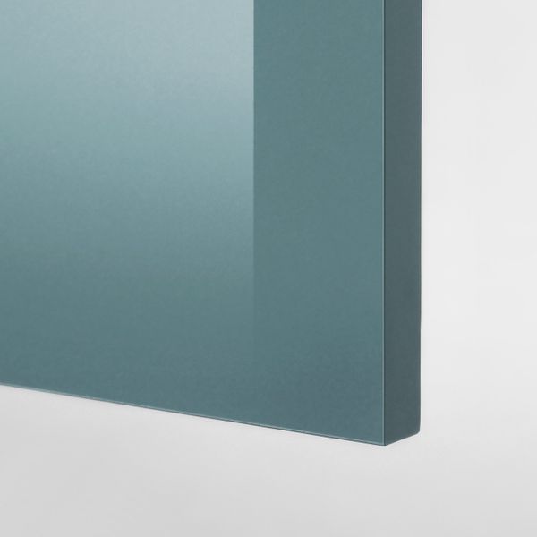 Навесной шкаф с дверями, глянцевый/синяя бирюза 120x75 см IKEA KNOXHULT КНОКСХУЛЬТ 504.880.03 - схема-чертеж с размерами