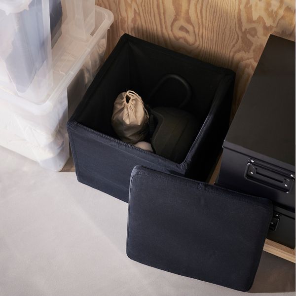 Табурет для ног с ящик для/хрн, Ранста черный IKEA BOSNÄS БОСНЭС 303.837.09 - фото 4