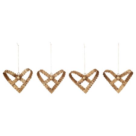 Украшение подвесное ВИНТЕР 2015, сердце, золотой