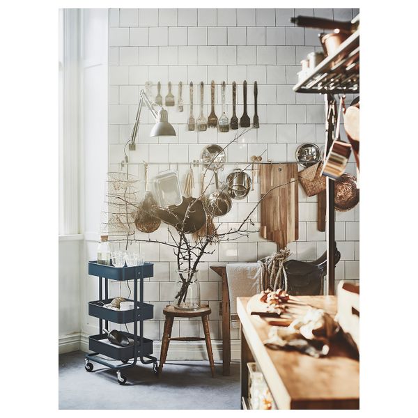 Тележка, темно-синий, 35x45x78 см IKEA РОСКУГ 704.017.92 - фото 3