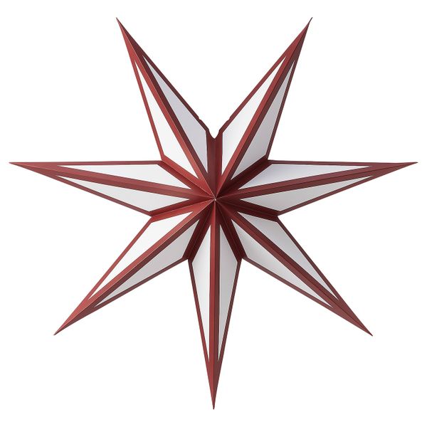 Абажур, красный, белый 70 см IKEA STRÅLA СТРОЛА 304.782.41 - фото 2