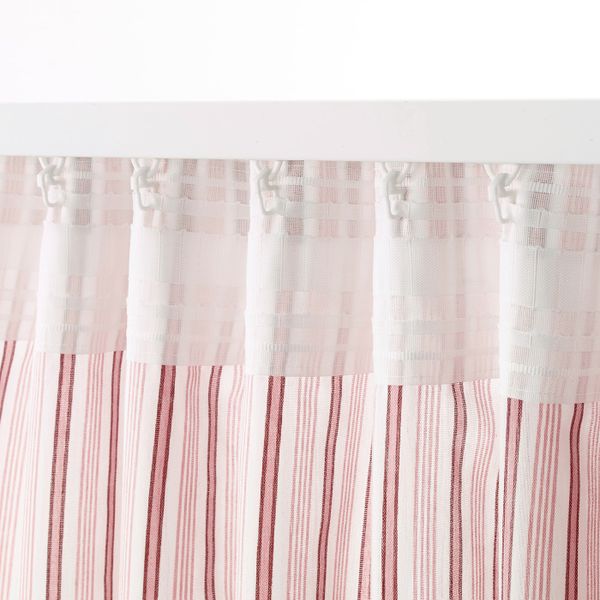 Гардины, 1 пара, белый/красный красный/белый, 145x300 см IKEA БЕРГПИОН 704.013.82 - фото 4