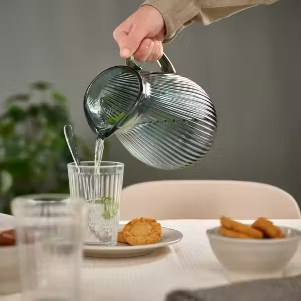 VARDAGEN Кувшин - с рисунком/темный серо-зеленый 2 л - фото 4