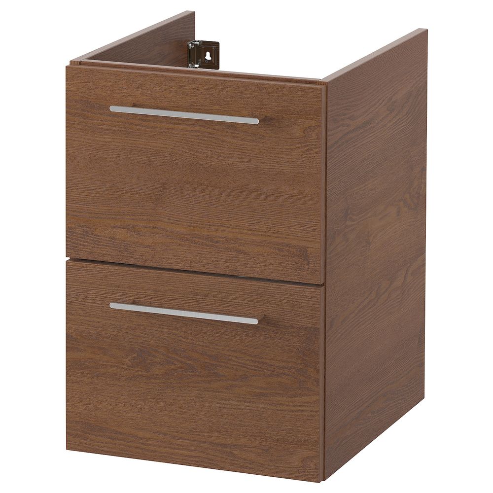 Шкаф для раковины с 2 ящ, под коричневый мореный ясень 40x47x58 см IKEA GODMORGON ГОДМОРГОН 304.579.36 - схема-чертеж с размерами