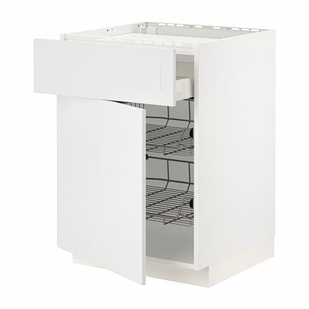Шкаф для варочной панели/ящик/2пр крз, белый/Стенсунд белый 60x60 см IKEA METOD МЕТОД / MAXIMERA МАКСИМЕРА 194.096.97