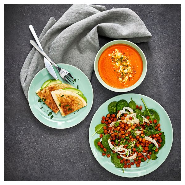 Тарелка, каменная керамика/светло-зеленый 27 см IKEA FÄRGRIK ФЭРГРИК 004.639.53 - фото 3