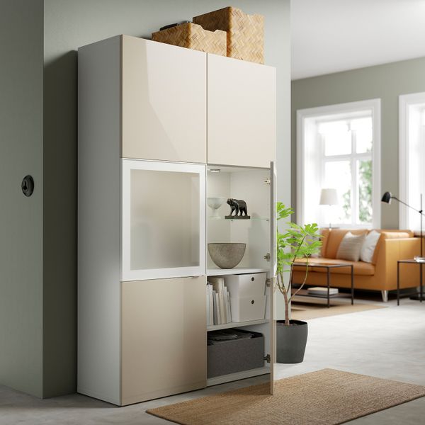 Дверь, глянцевый бежевый 60x64 см IKEA SELSVIKEN СЕЛЬСВИКЕН 003.840.03 - схема-чертеж с размерами