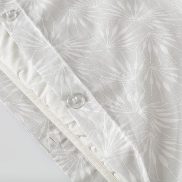 Пододеяльник и 2 наволочки, серый-белый 200x200/50x70 см IKEA KOLSTARR КОЛЬСТАРР 005.013.80 - фото 3