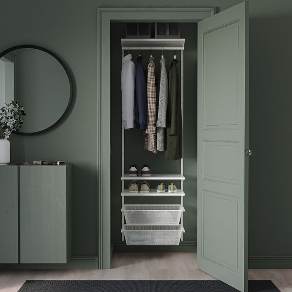 Гардероб, комбинация, белый 62x40x201 см IKEA BOAXEL БОАКСЕЛЬ 393.323.67 - фото 3