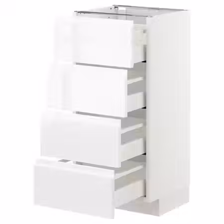 METOD / MAXIMERA Напольн шкаф 4 фронт панели/4 ящика