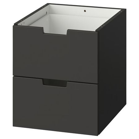 NORDLI Модульный комод с 2 ящиками - антрацит 40x45 см