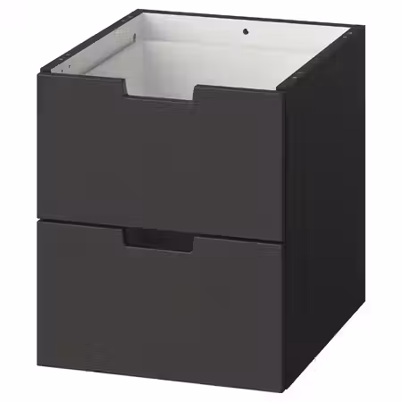 NORDLI Модульный комод с 2 ящиками - антрацит 40x45 см