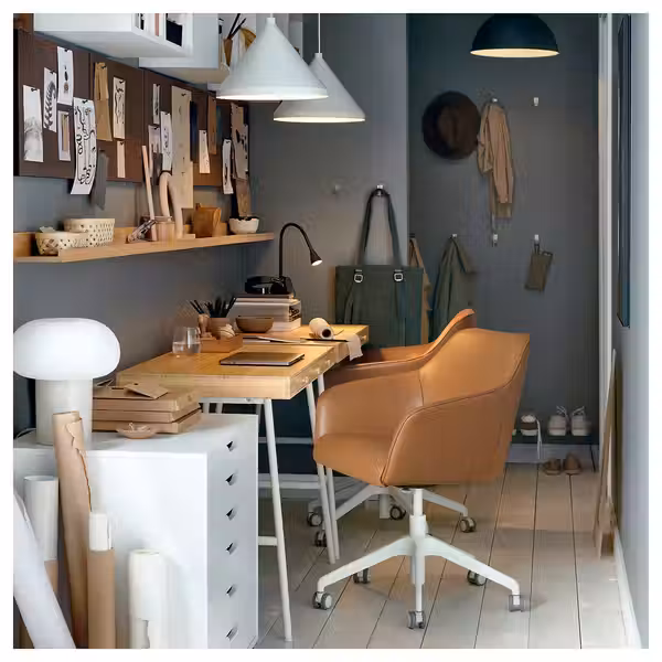 TOSSBERG / LÅNGFJÄLL Конференц-стул - Grann светло-коричневый/белый - фото 5