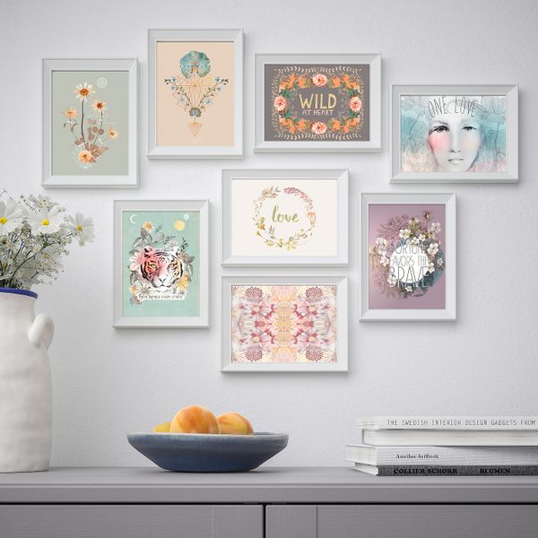 Открытка, Полевые цветы 13x18 см IKEA VÄXBO ВЭКСБУ 605.076.52 - схема-чертеж с размерами