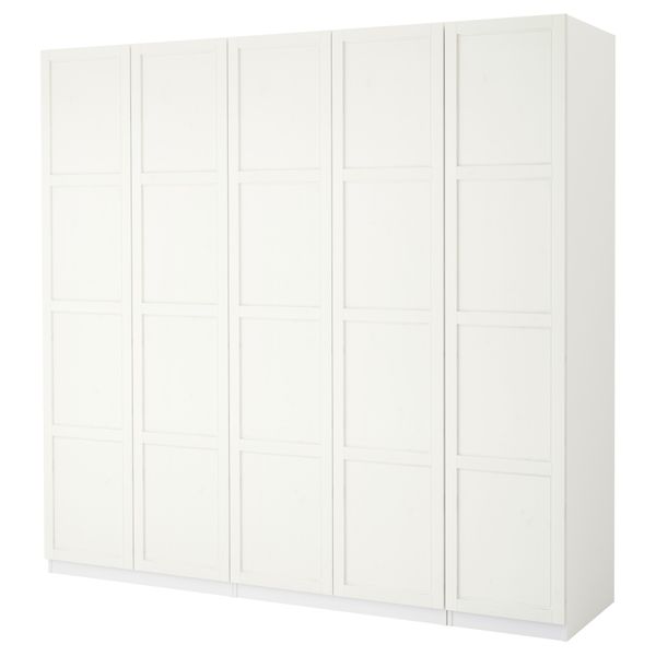 Гардероб ПАКС, белый, Хемнэс белая морилка (250x60x236 см) - фото 2