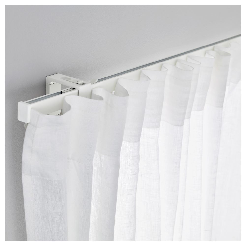 Гардинная шина, одинарная ВИДГА, белый (140 см) - фото 1