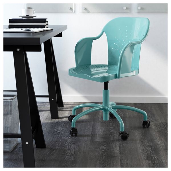 Рабочий стул РОБЕРГЕТ, бирюзовый - фото 2
