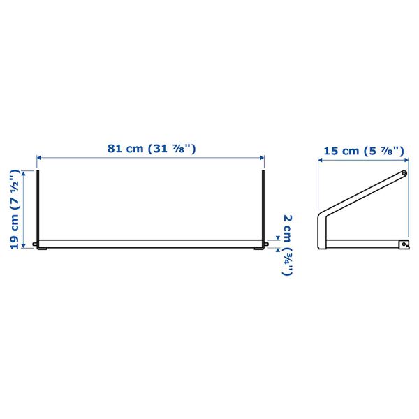 IKEA, дополнительный ракурс - схема-чертеж с размерами