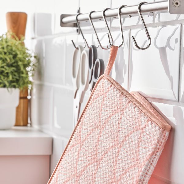 Коврик для сушки посуды, розовый/с рисунком 44x36 см IKEA NYSKÖLJD НЮХОЛИД 604.881.68 - фото 4