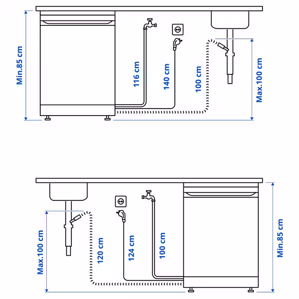 IKEA, дополнительный ракурс - схема-чертеж с размерами