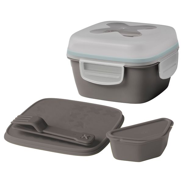 Контейнер для салата БЛАНДНИНГ, серый (17x17x11 см) - фото 2