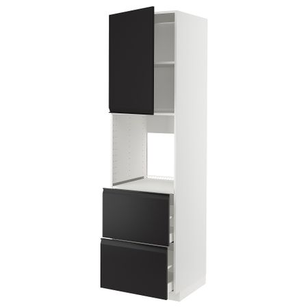 Высокий шкаф для духовки + дверцы, 2 форнтальных, 2 высоких ящик IKEA METOD МЕТОД, MAXIMERA МАКСИМЕРА 294.941.38