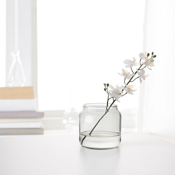 Ваза/подсвечник для греющей свечи, стекло 10 см IKEA MJÖLKIG МЬЁЛКИГ 805.229.20 - фото 2