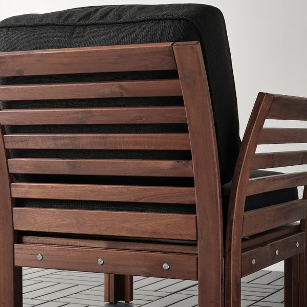 Садовое кресло, коричневая морилка/ЙЭРПОН/дувхольмен антрацит IKEA ÄPPLARÖ ЭПЛАРО 394.138.96 - схема-чертеж с размерами