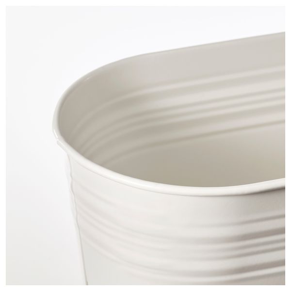 Кашпо СОММАР 2019, д/дома/улицы, овал белый (10.5 см) - схема-чертеж с размерами