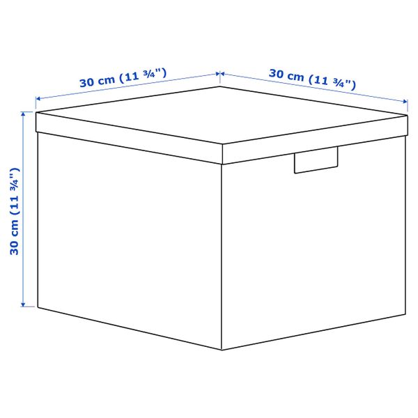 Коробка с крышкой, черный, 30x30x30 см IKEA ТЬЕНА 903.954.84 - фото 5