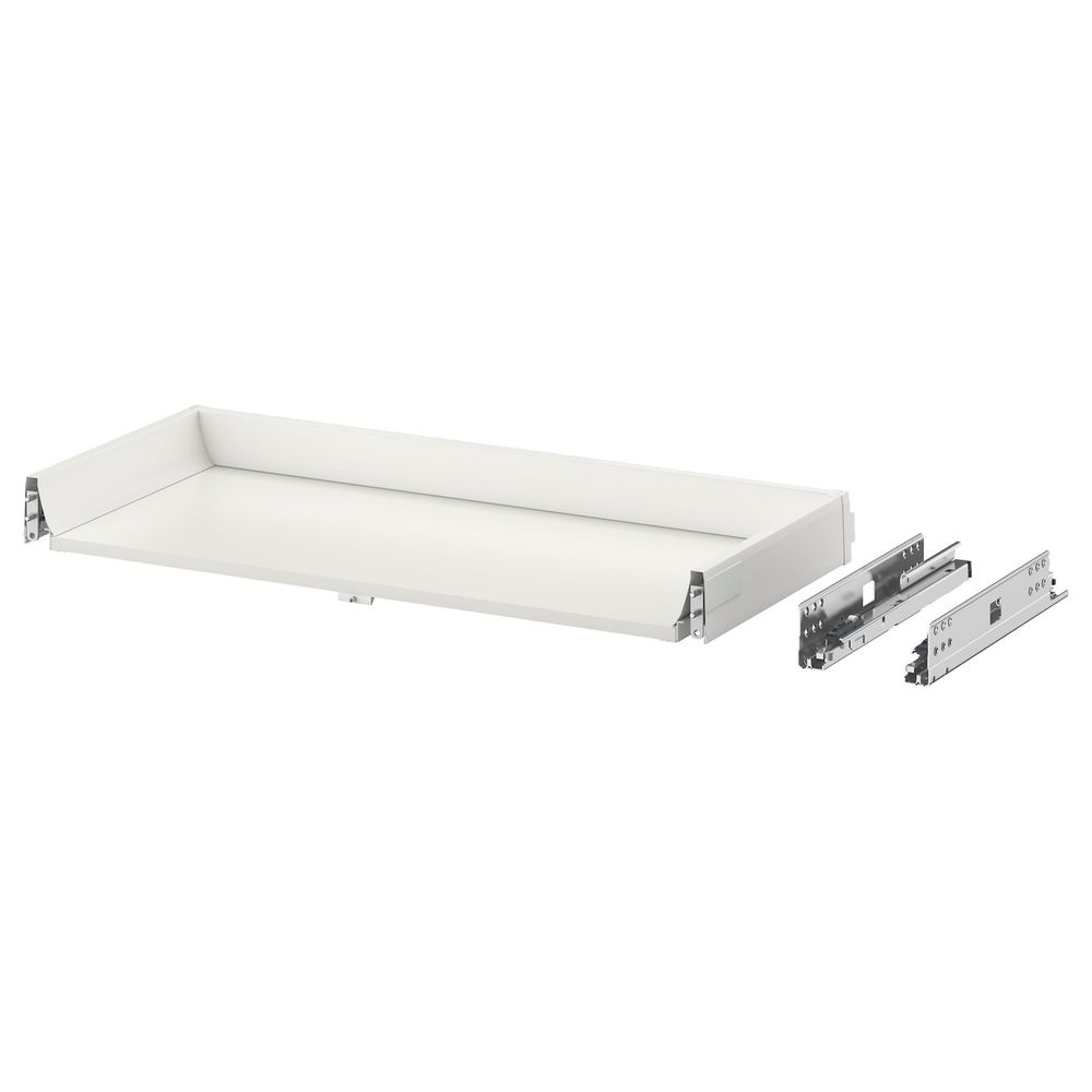 Низкий ящик с нажимным механизмом, белый 80x37 см IKEA EXCEPTIONELL ЭКСЕПТИОНЕЛЛЬ 104.478.68 - фото 1