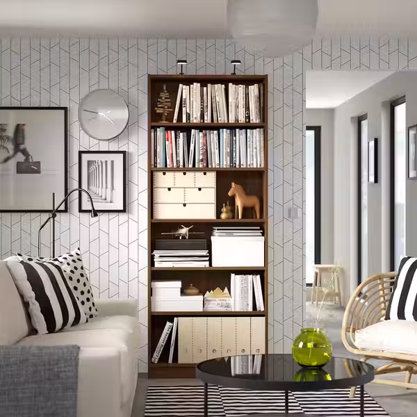 BILLY Стеллаж - коричневый под грецкий орех 80x28x202 см - фото 2