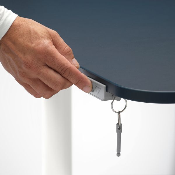 Стол-трансформер, 160x80 см, линолеум синий-белый IKEA BEKANT БЕКАНТ 092.821.99 - фото 5