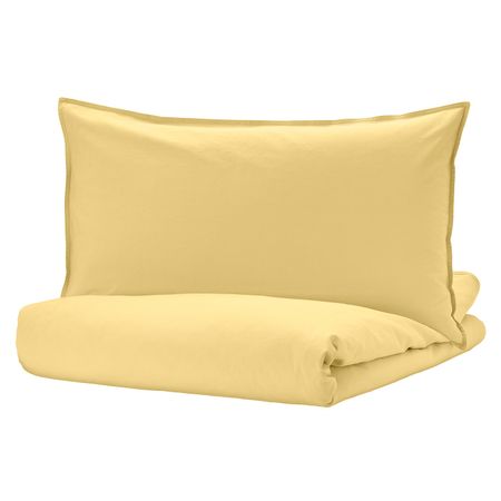 Пододеяльник и 2 наволочки, светло-желтый 200x200/50x70 см IKEA ÄNGSLILJA ЭНГСЛИЛЬЯ 004.671.35
