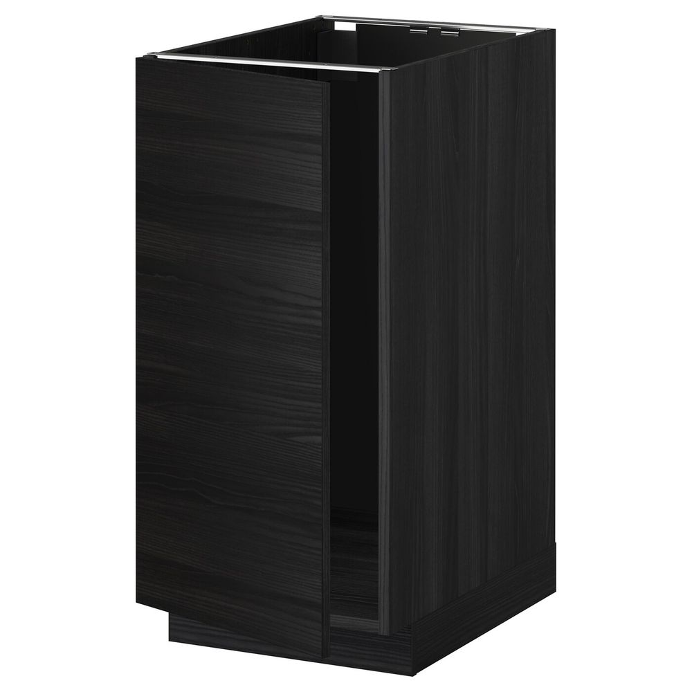 Напольный шкаф для мойки, мусорных конт, черный, Тингсрид черный 40x60 см IKEA МЕТОД 092.320.67 - схема-чертеж с размерами