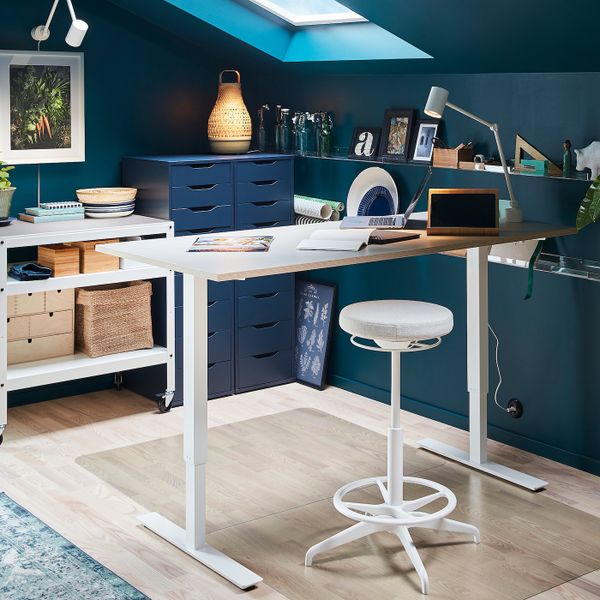 Подстолье-трансформер угловой столешницы, белый 120/160 см IKEA SKARSTA СКАРСТА 704.585.52 - фото 6