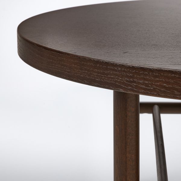 Журнальный стол, темно-коричневый мореный дубовый шпон 90 см IKEA LISTERBY ЛИСТЕРБИ 305.153.09 - фото 3