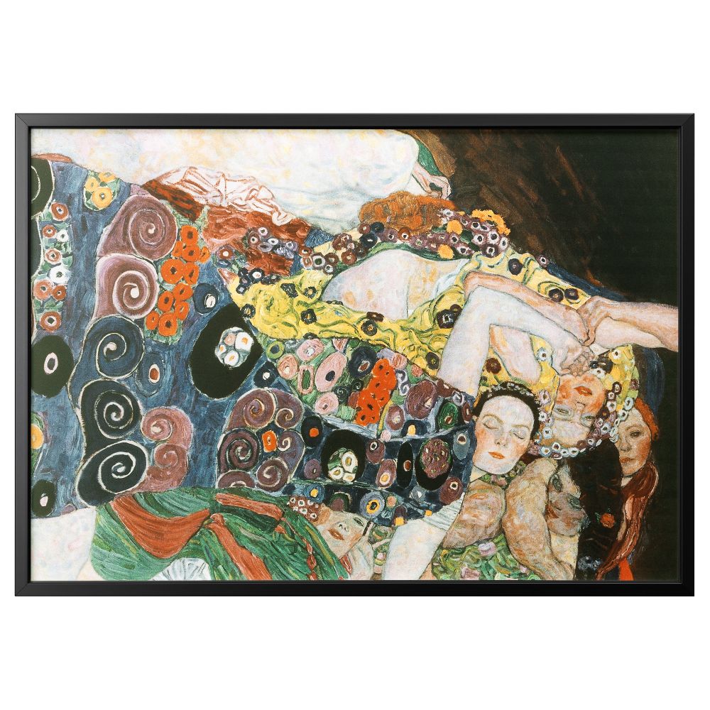 Картина с рамой БЬЁРКСТА, Дева, черный (140x100 см) - схема-чертеж с размерами