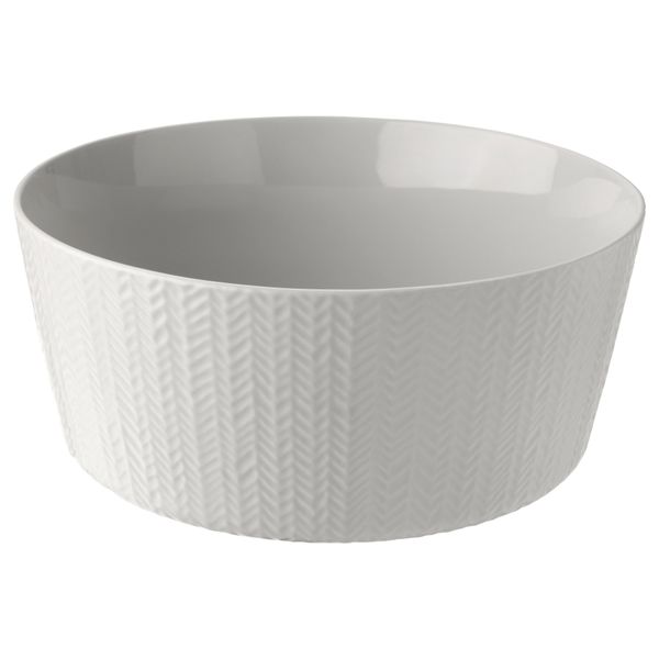 Сервировочная миска ВИНТЕР 2017, узор «елочка», светло-серый (28 см) - фото 1