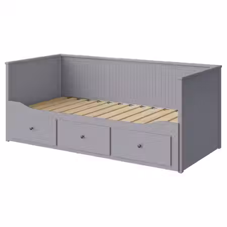 HEMNES Каркас кровати-кушетки с 3 ящиками - серый 80x200 см