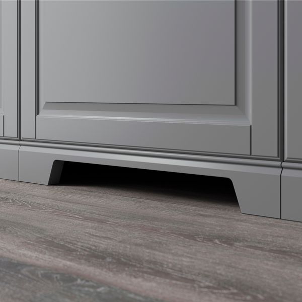 Декоративный цоколь с вырезом, серый, 66x8 см IKEA BODBYN БУДБИН 102.930.74 - фото 3