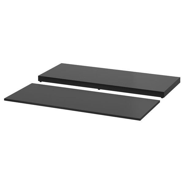 NORDLI Верхняя панель и цоколь - антрацит 120x47 см - схема-чертеж с размерами