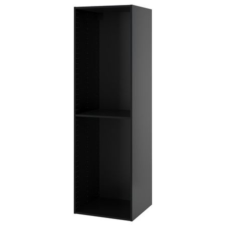 METOD Шкаф высокий - черно-серый 60x60x200 см