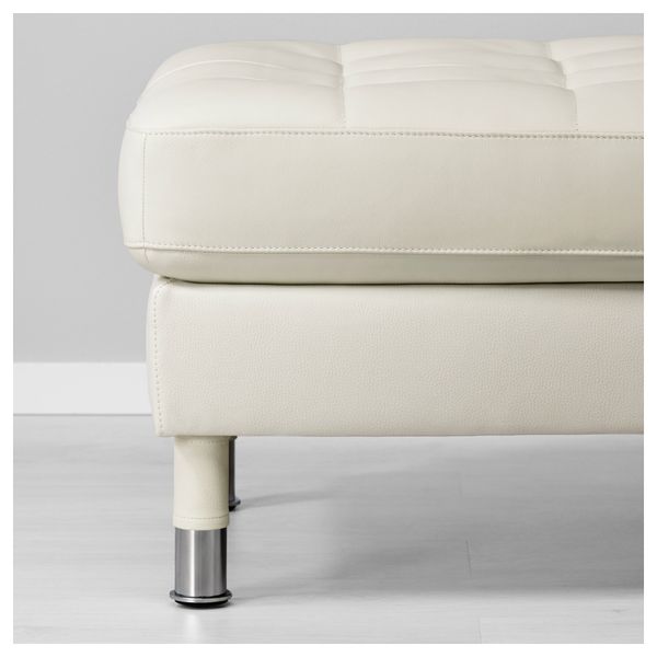 Табурет для ног ЛАНДСКРУНА, Гранн, Бумстад белый/металл - фото 4