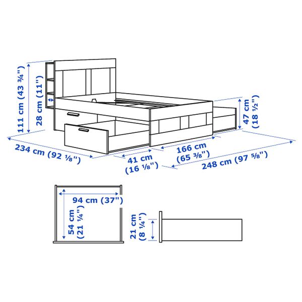 IKEA, дополнительный ракурс - схема-чертеж с размерами