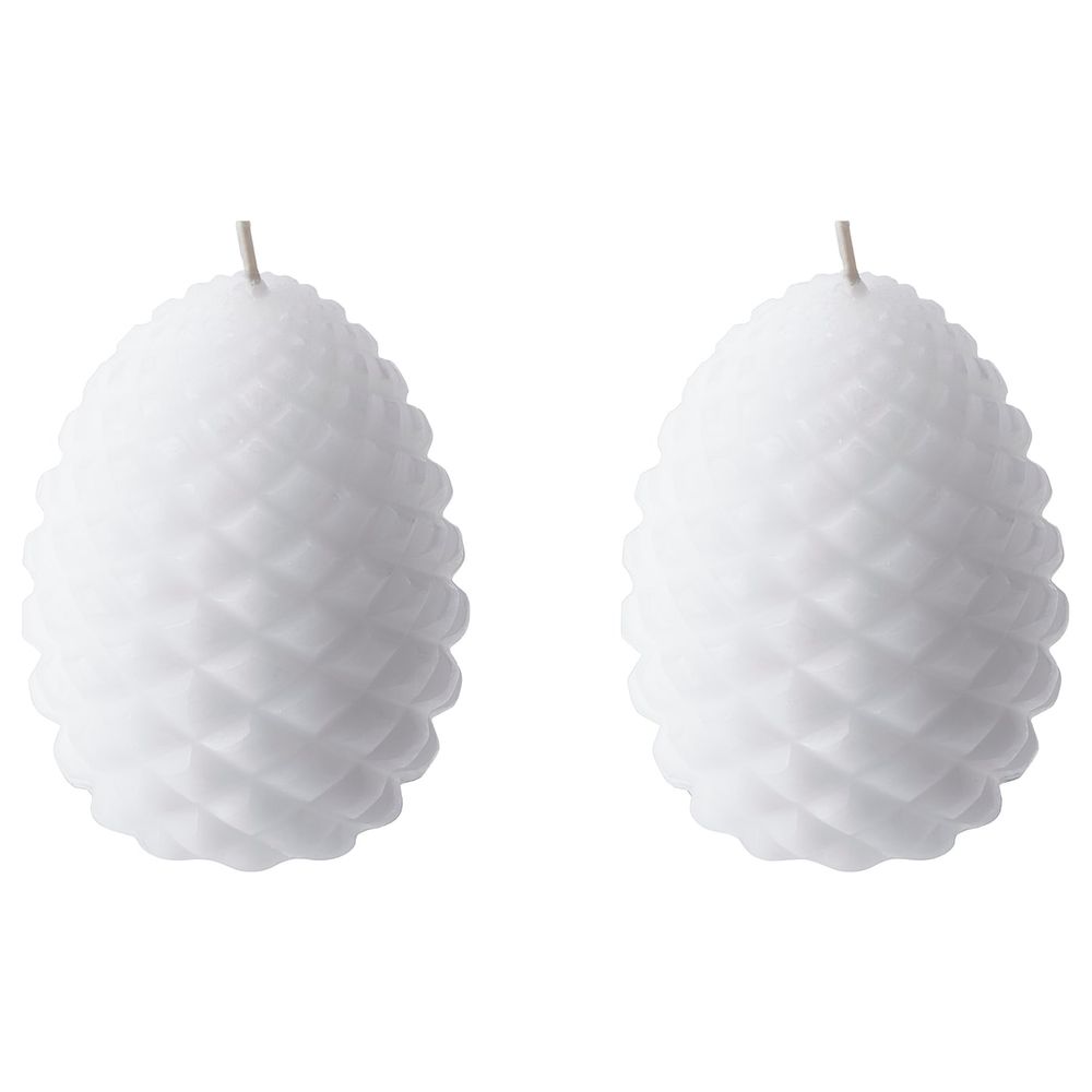 Неароматическая свеча формовая, шишка/белый 8 см IKEA VÄXLANDE ВЭКСЛАНДЕ 804.643.74 - схема-чертеж с размерами