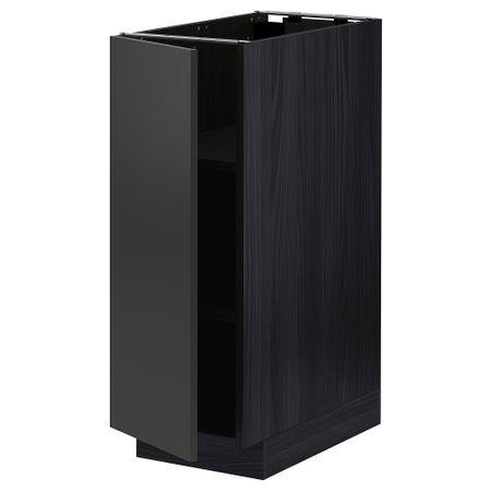 Напольный шкаф с полками, черный, Nickebo матовый антрацит, 30x60 см IKEA METOD МЕТОД 394.981.26