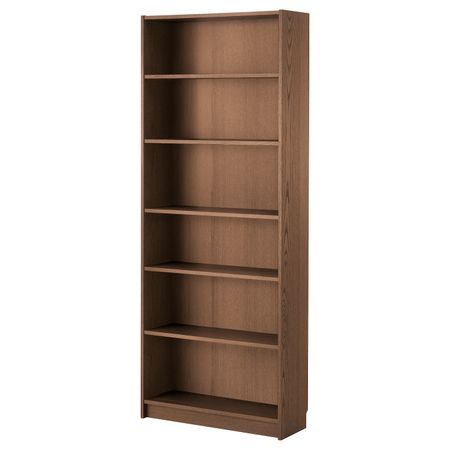 Стеллаж, коричневый ясеневый шпон 80x28x202 см IKEA BILLY БИЛЛИ 203.842.19